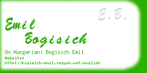 emil bogisich business card